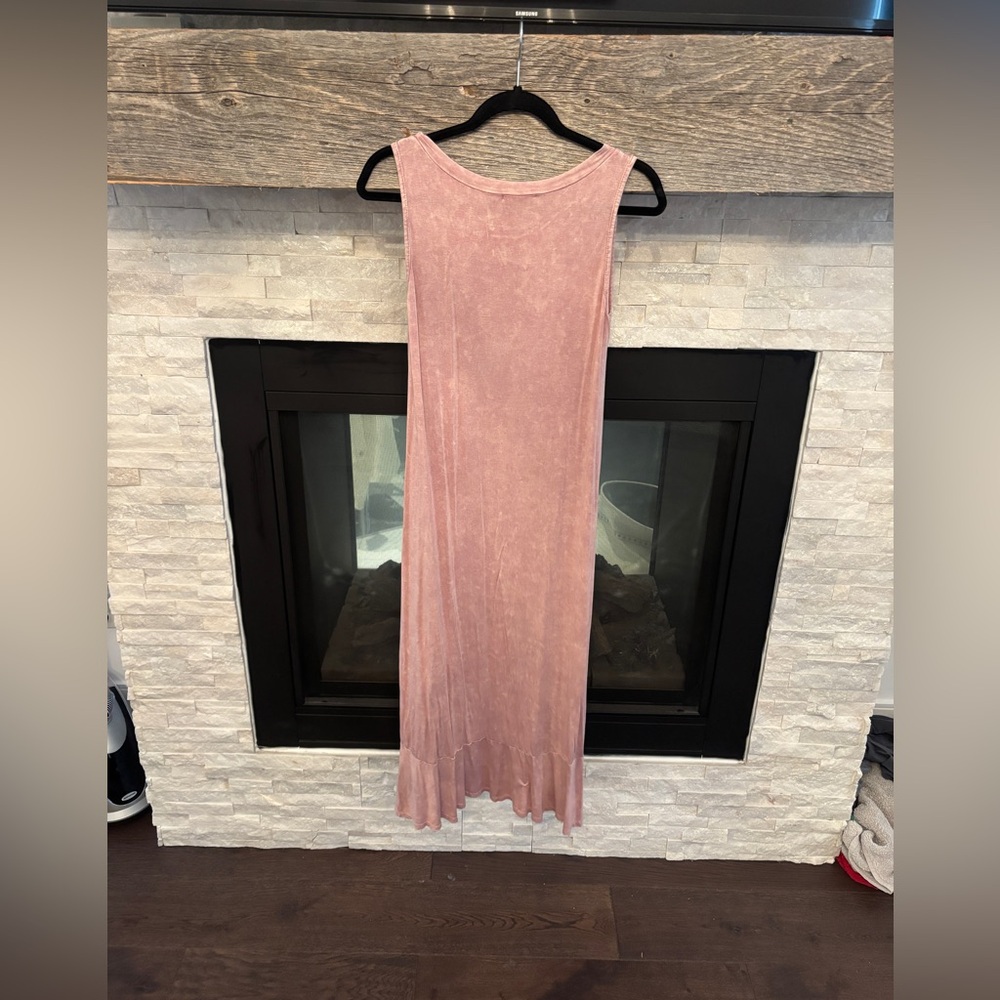 Sleeveless Pink Maxi Dress